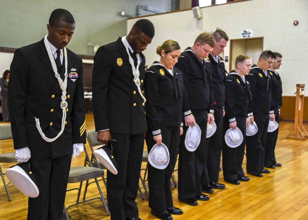 Submarine Group 7 gives keynote address at CFAY Bells of Peace Memorial Event