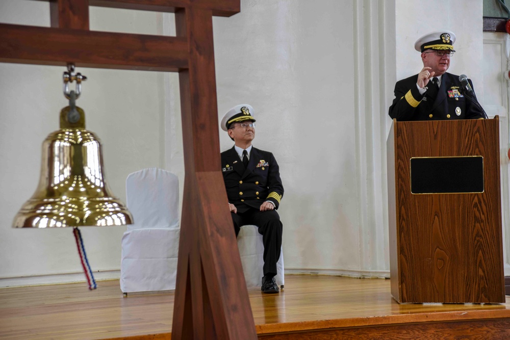 Submarine Group 7 gives keynote address at the CFAY Bells of Peace Memorial Event