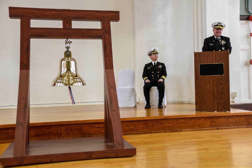 Submarine Group 7 gives keynote address at the CFAY Bells of Peace Memorial Event