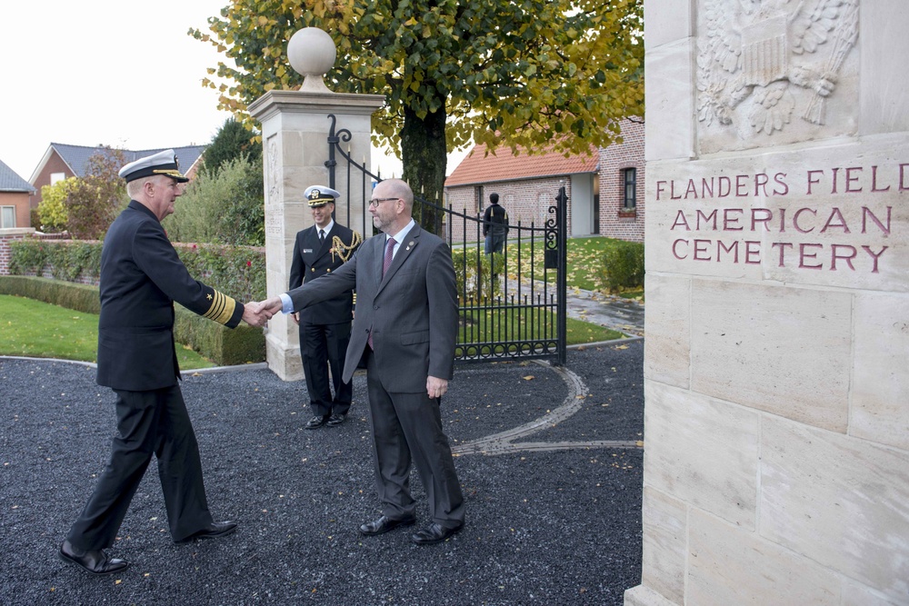 Adm. Foggo commemorates Armistice Day in Belgium