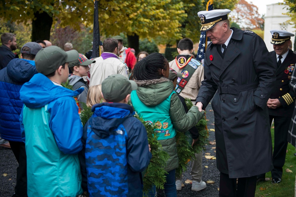 Adm. Foggo commemorates Armistice Day in Belgium