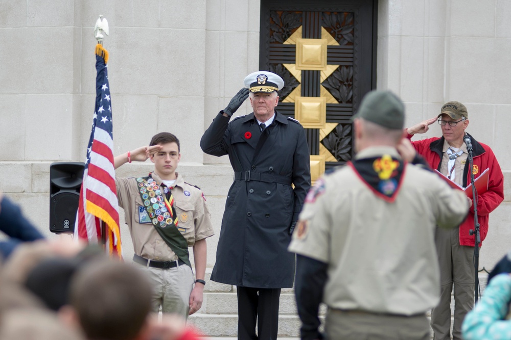 Adm. Foggo commemorates Armistice Day in Belgium