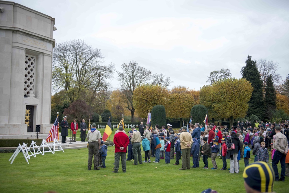 Adm. Foggo commemorates Armistice Day in Belgium