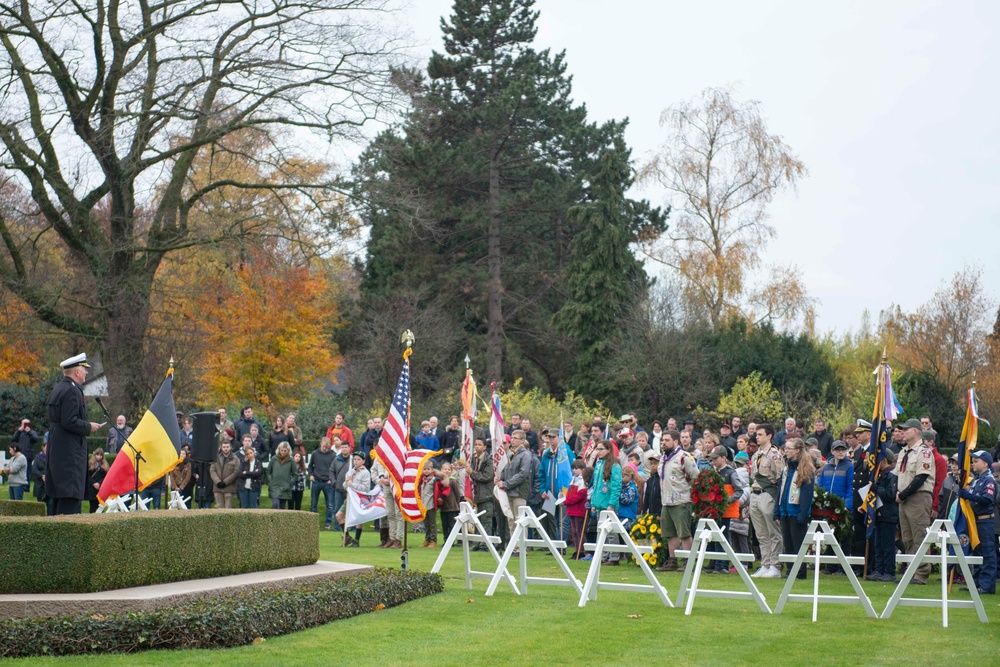 Adm. Foggo commemorates Armistice Day in Belgium