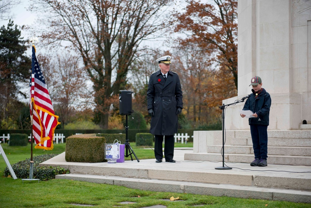 Adm. Foggo commemorates Armistice Day in Belgium