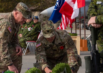 Canadian Armed Forces host U.S. Army, Romanian Armed Forces for Remembrance Day