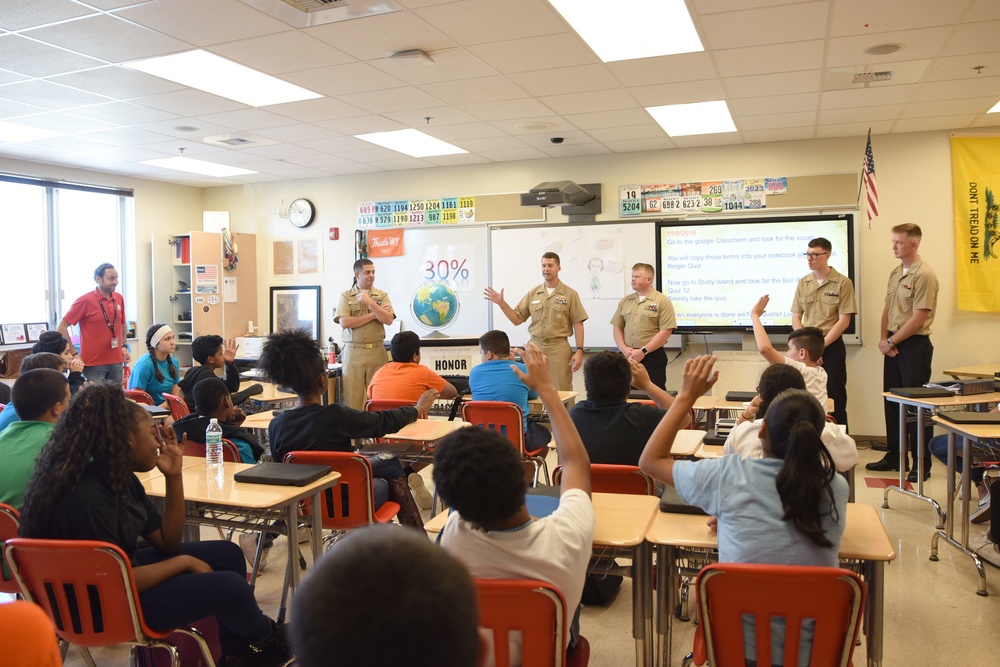 USS Key West speak to students at Horace O'Bryant School