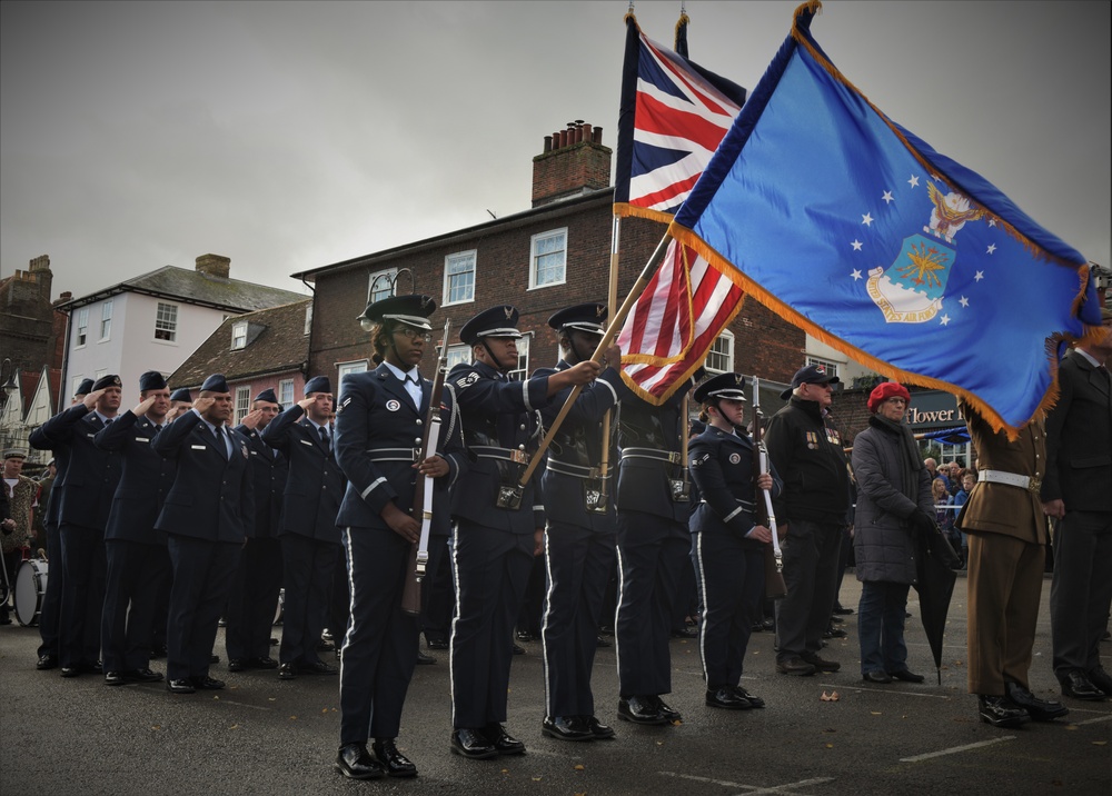 US Airmen honor the 100th anniversary of WWI at Remembrance Day events