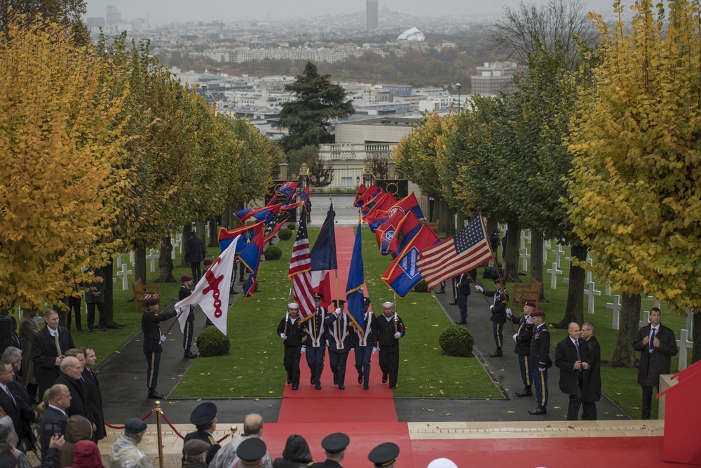 EUCOM color guard team, Armistice Day 100 , Paris, France