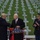 President Donald J. Trump presents an American flag to Secretary of the American Battle Monuments Commission, retired Maj. Gen. William M. Matz, at the Suresnes American Cemetery while honoring the centennial of Armistice Day, Paris, France.
