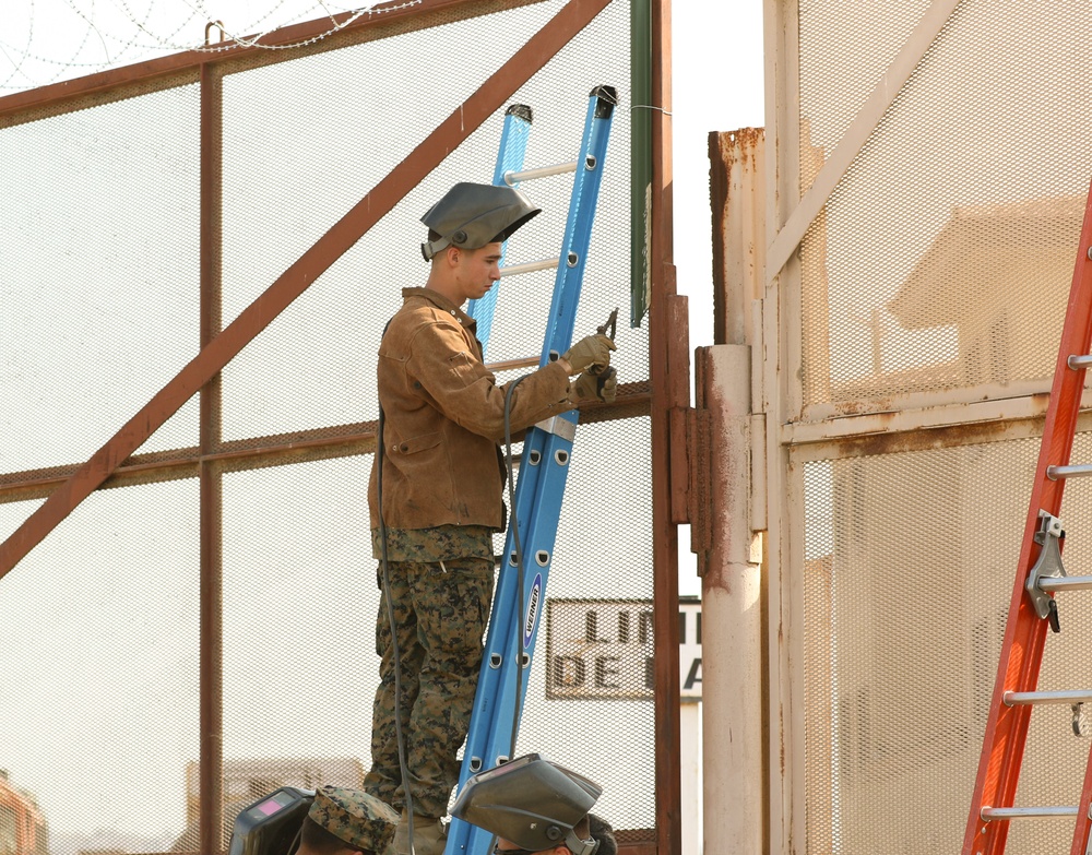 Marines Fortify Southwest Border Fencing