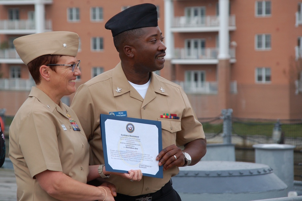 Naval Museum hosts a re-enlistment ceremony