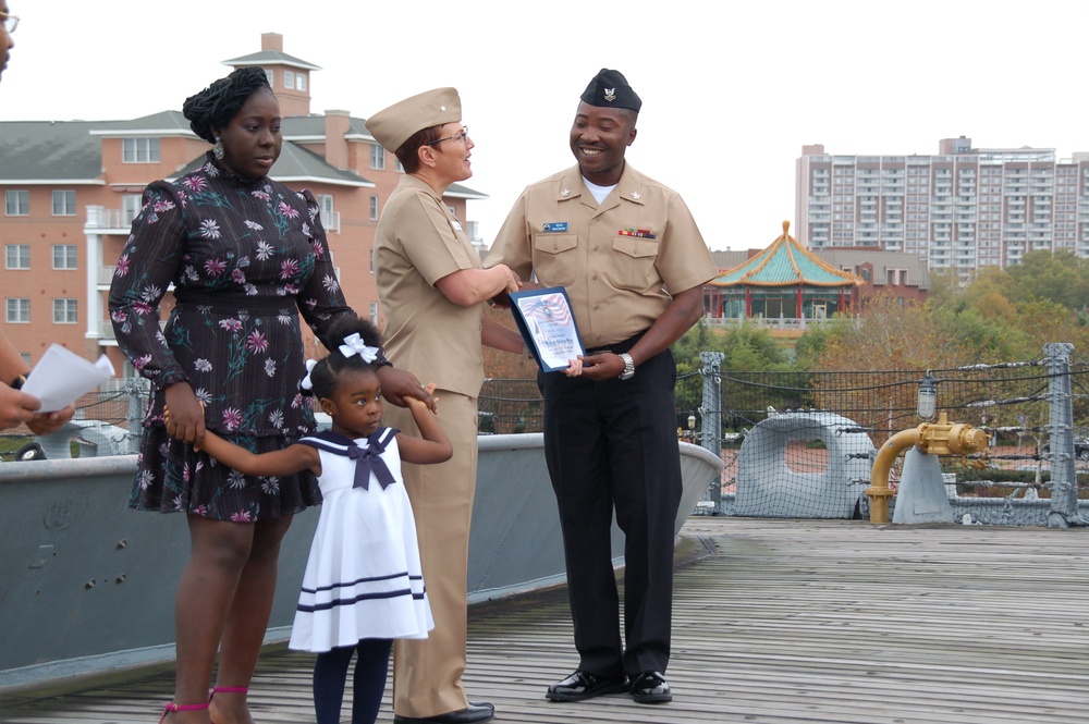 Naval Museum hosts a re-enlistment ceremony