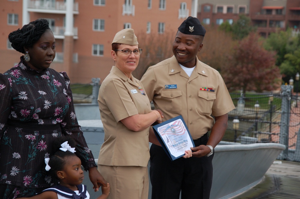 Naval Museum hosts a re-enlistment ceremony