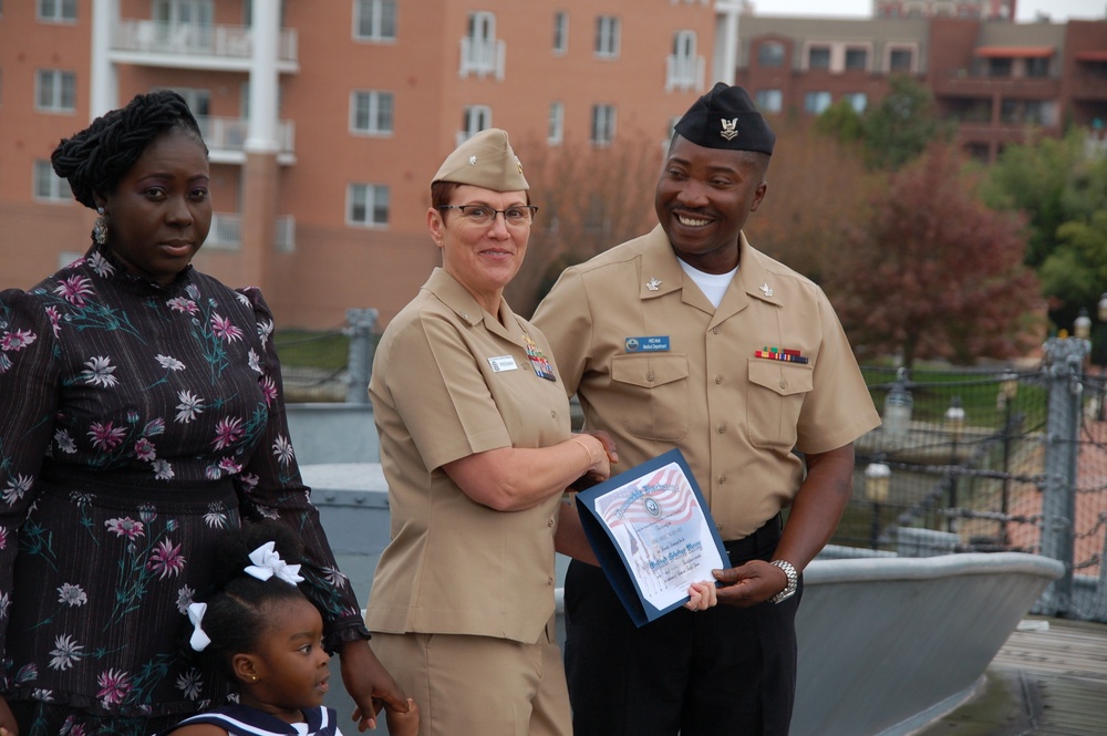 Naval Museum hosts a re-enlistment ceremony