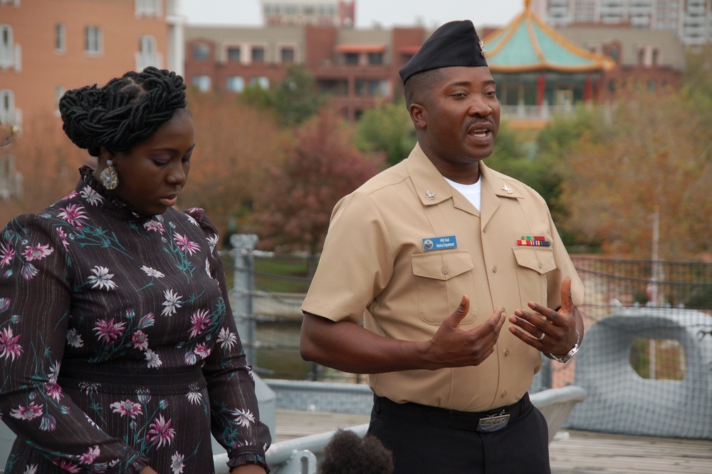 Naval Museum hosts a re-enlistment ceremony