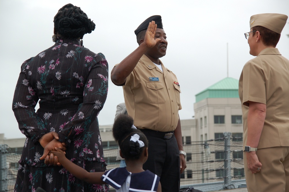 Naval Museum hosts a re-enlistment ceremony