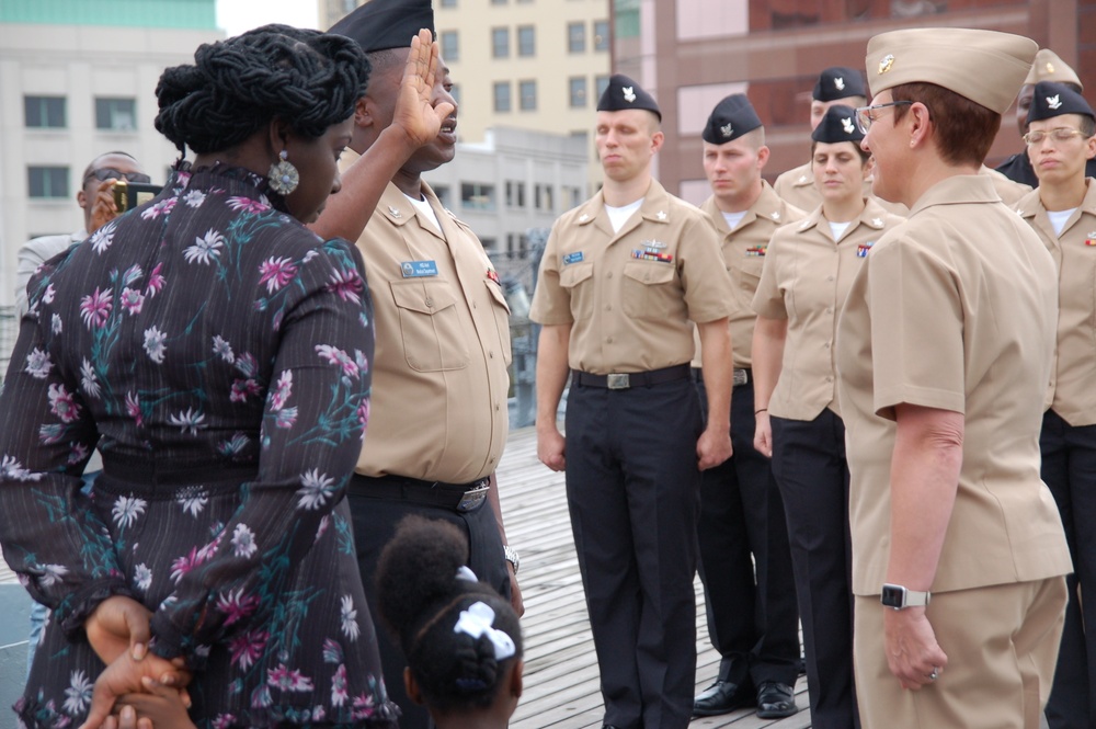 Naval Museum hosts a re-enlistment ceremony