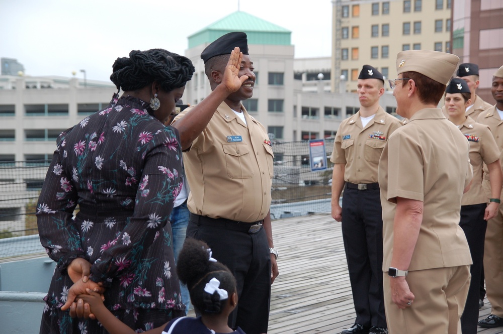 Naval Museum hosts a re-enlistment ceremony