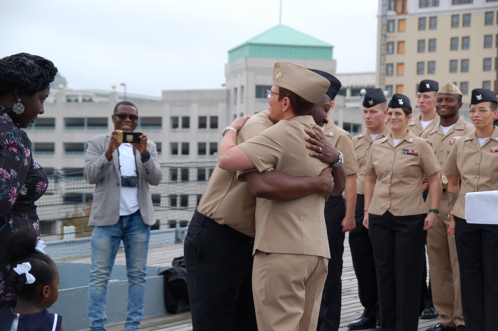 Naval Museum hosts a re-enlistment ceremony