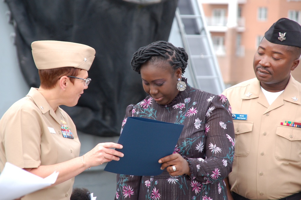 Naval Museum hosts a re-enlistment ceremony