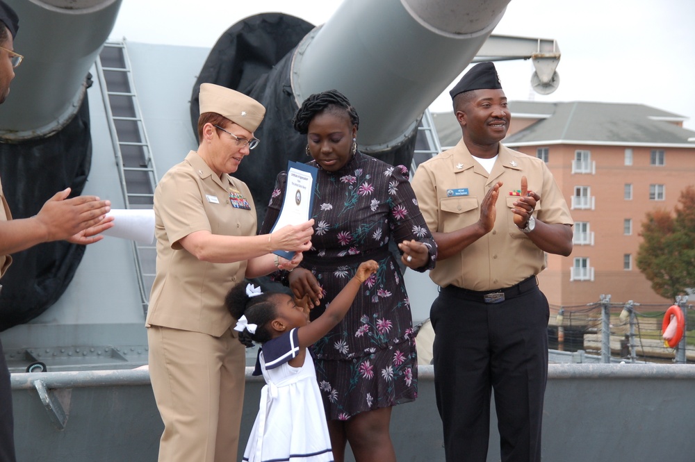 Naval Museum hosts a re-enlistment ceremony