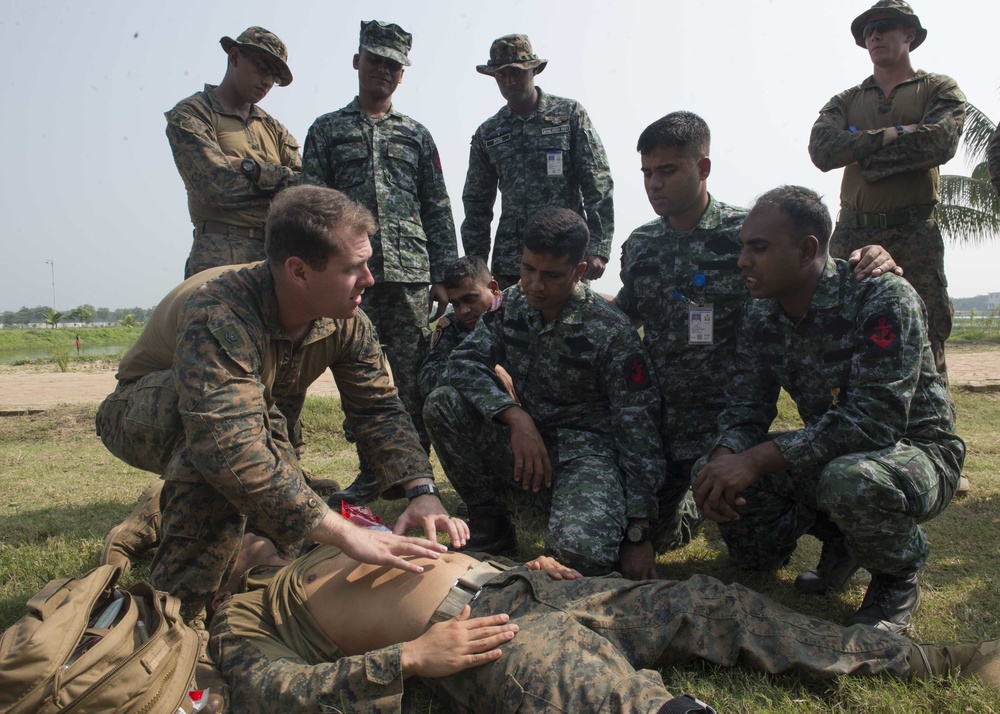 U.S. Navy trains Bangladesh Navy in Tactical Combat Casualty Care Life Saving (TCCC)