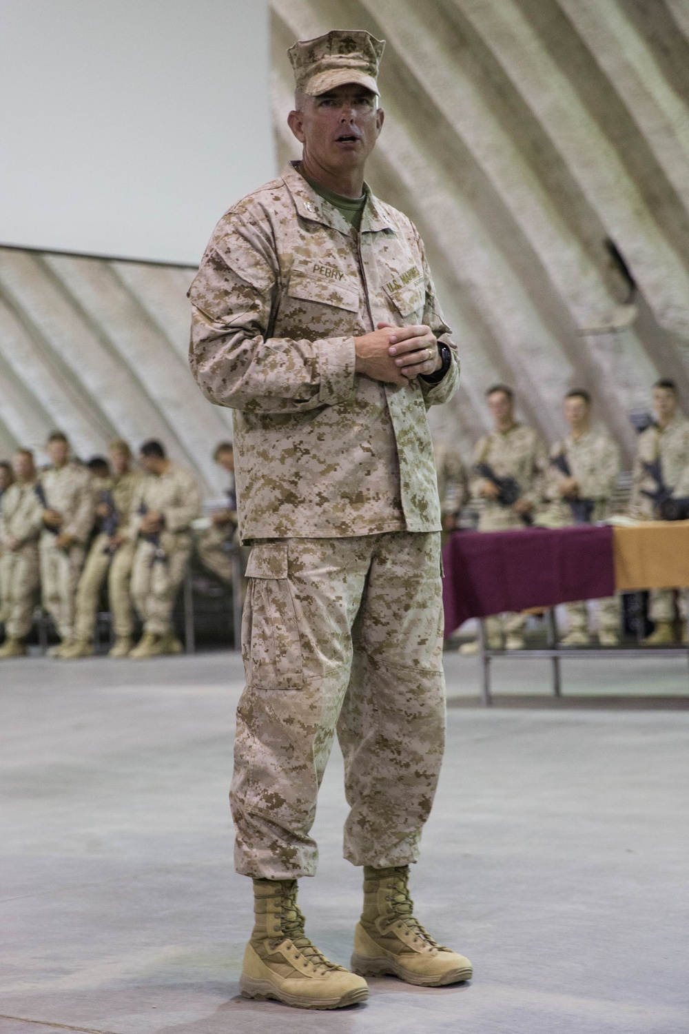 243rd Marine Corps Birthday cake cutting ceremony ITX 1-19