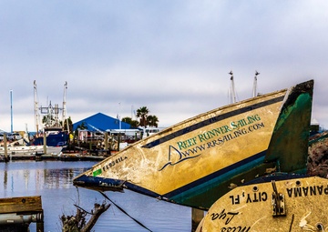 Damaged Boats in St Andrews Marina