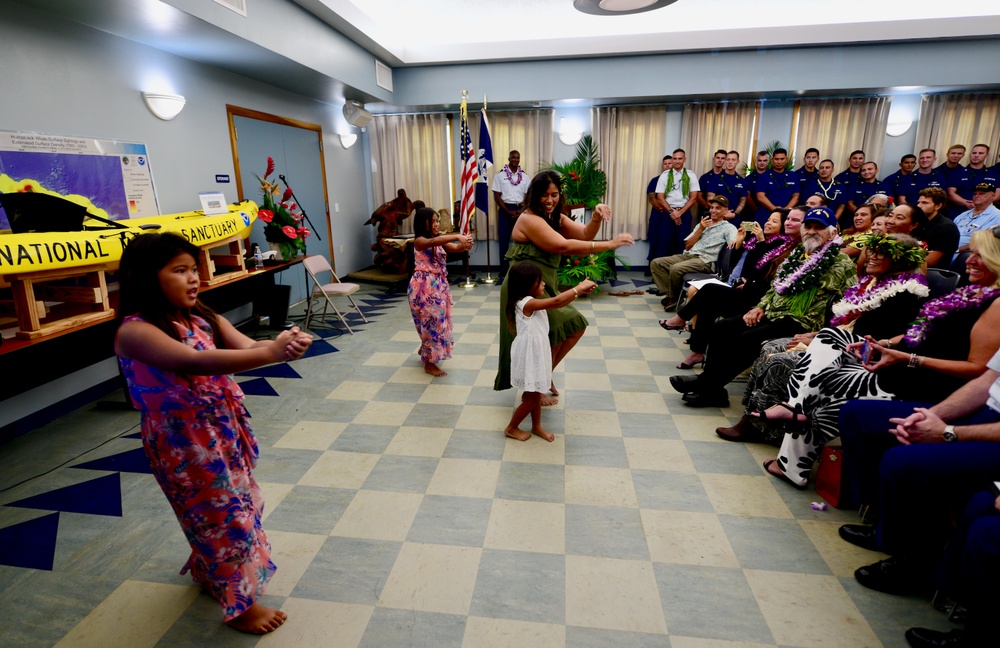 Lani's family dance hula in his honor