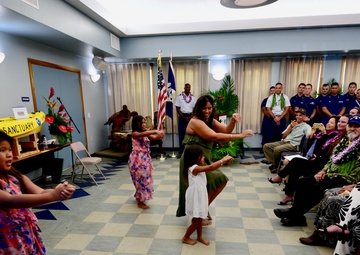 Lani's family dance hula in his honor