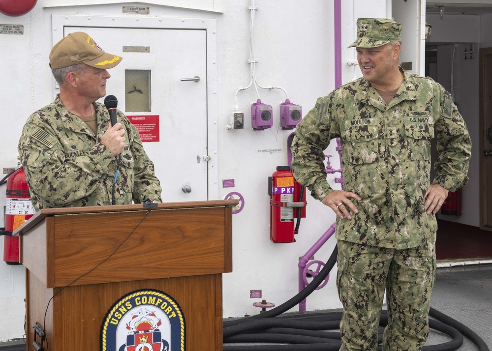 Navy’s Deputy Surgeon General Visits Comfort