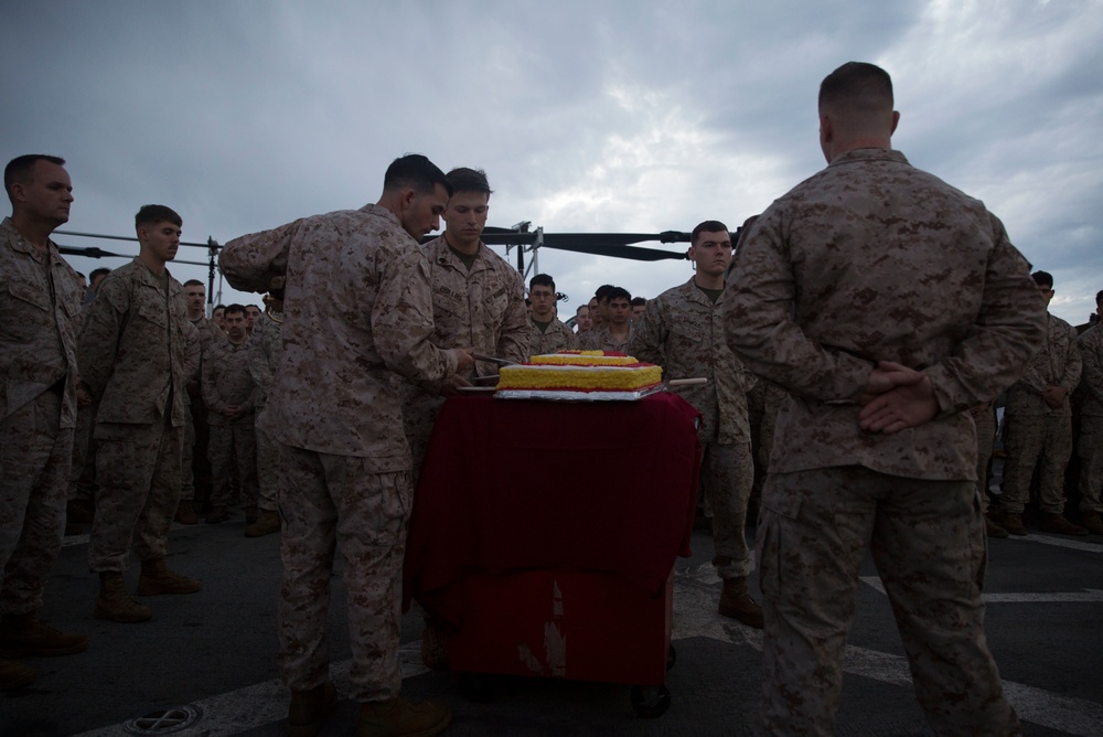243rd Marine Corps Birthday aboard USS Anchorage