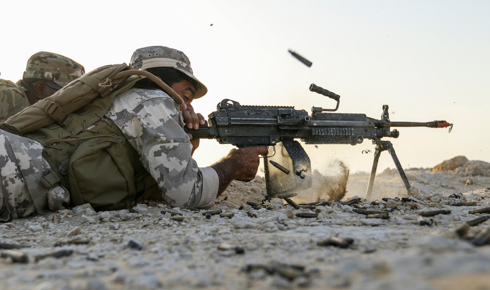 2-198 Infantrymen, Qatari Soldiers Conduct Bunker Clearing Training