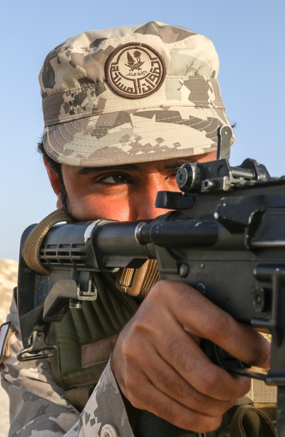 2-198 Infantrymen, Qatari Soldiers Conduct Bunker Clearing Training
