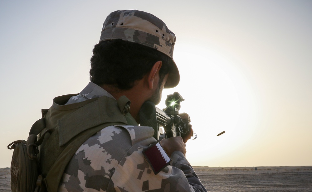 2-198 Infantrymen, Qatari Soldiers Conduct Bunker Clearing Training