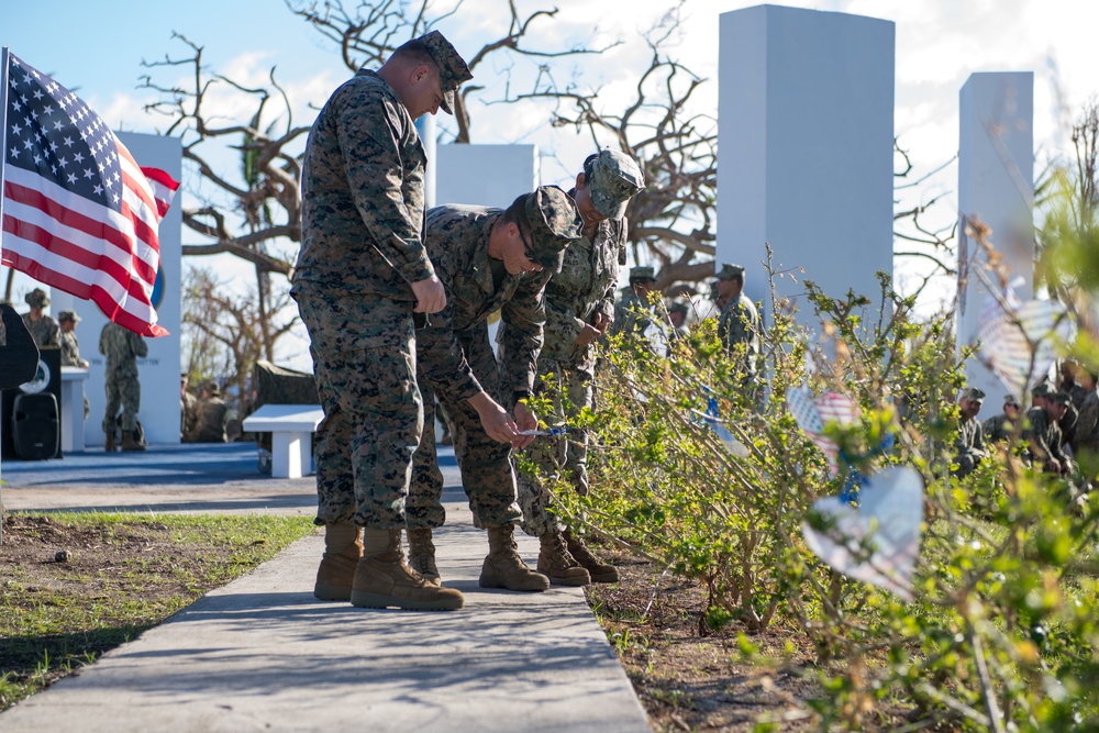 243rd Marine Corps Birthday During Typhoon Yutu Relief Efforts in Tinian