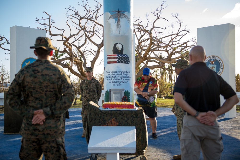 243rd Marine Corps Birthday During Typhoon Yutu Relief Efforts in Tinian