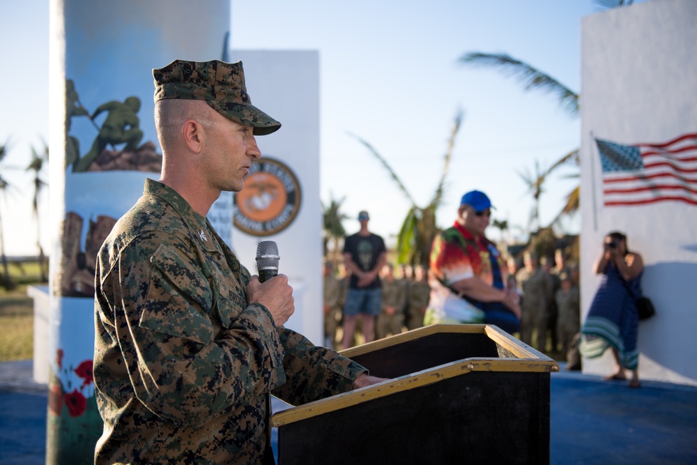 243rd Marine Corps Birthday During Typhoon Yutu Relief Efforts in Tinian