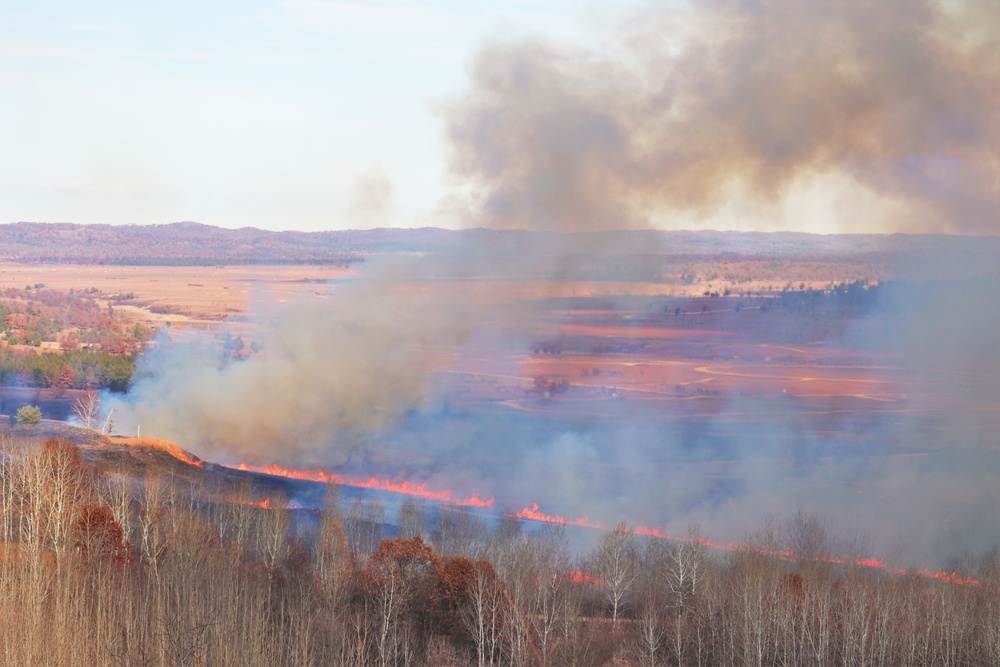 Post personnel coordinate November prescribed burn at Fort McCoy