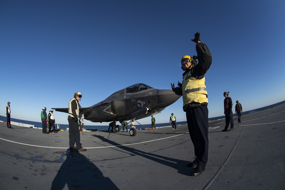 BF-5 Flight 391, Mr. Peter Wilson and BF-4 flight 351, Maj Lippert test aboard HMS Queen Elizabeth.  The F-35 Pax River Integrated Test Force is testing aboard the HMS Queen Elizabeth for phase two of the First of Class Flight Trails(Fixed Wing) from Brit