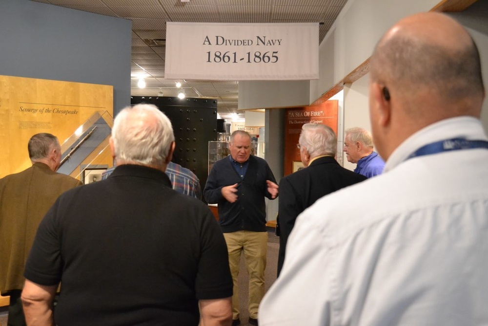 Museum volunteers on tour of Naval Museum