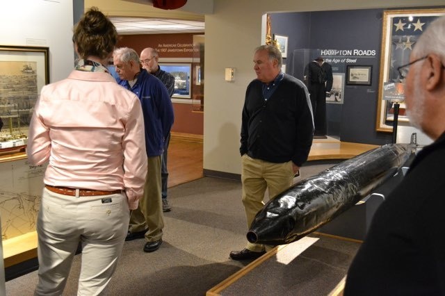 Naval Museum volunteers on tour