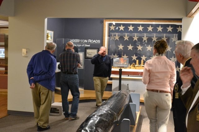 Naval Museum volunteers on tour