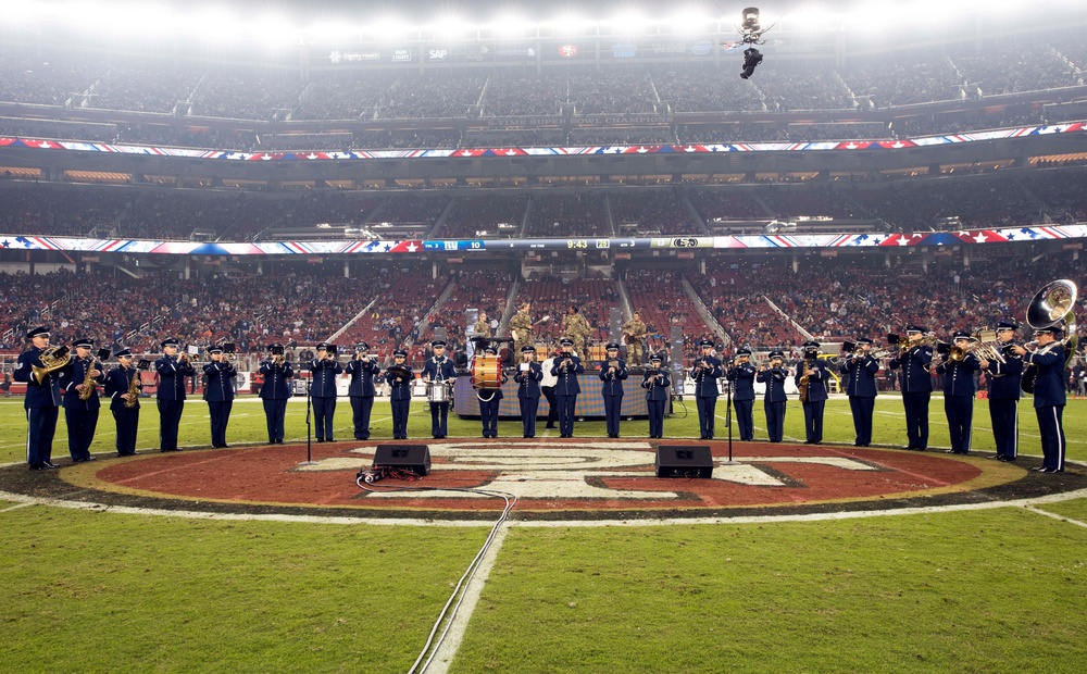 Band of the Golden West performs at 49ers Monday Night Football