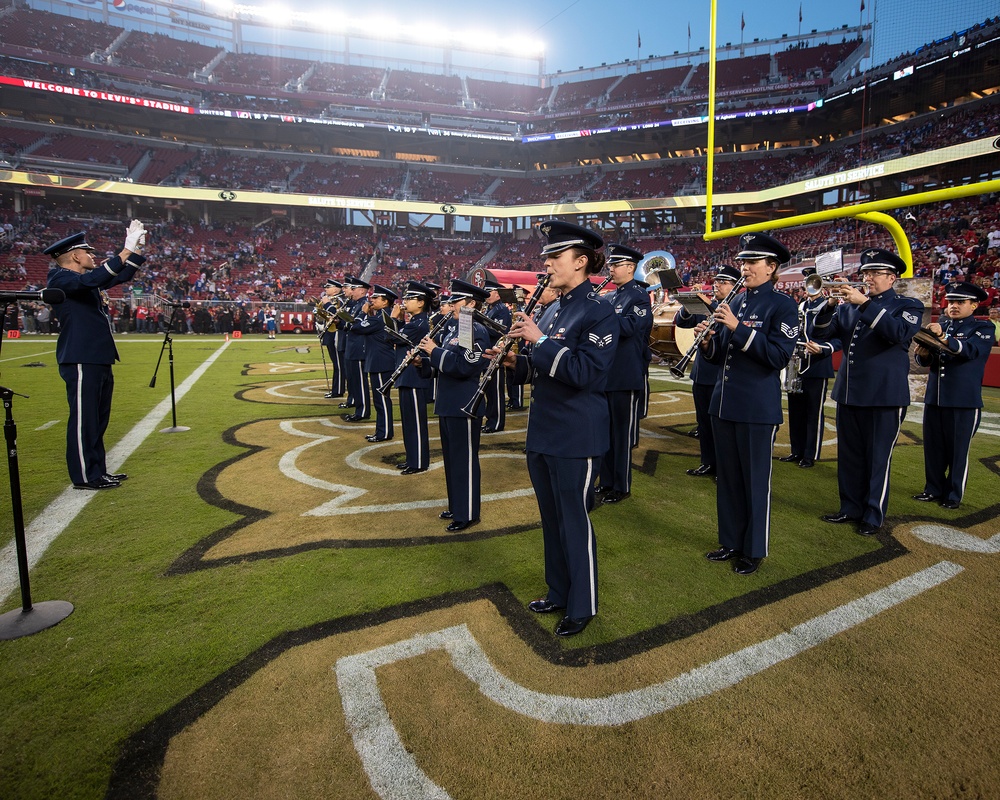 Band of the Golden West performs at 49ers Monday Night Football