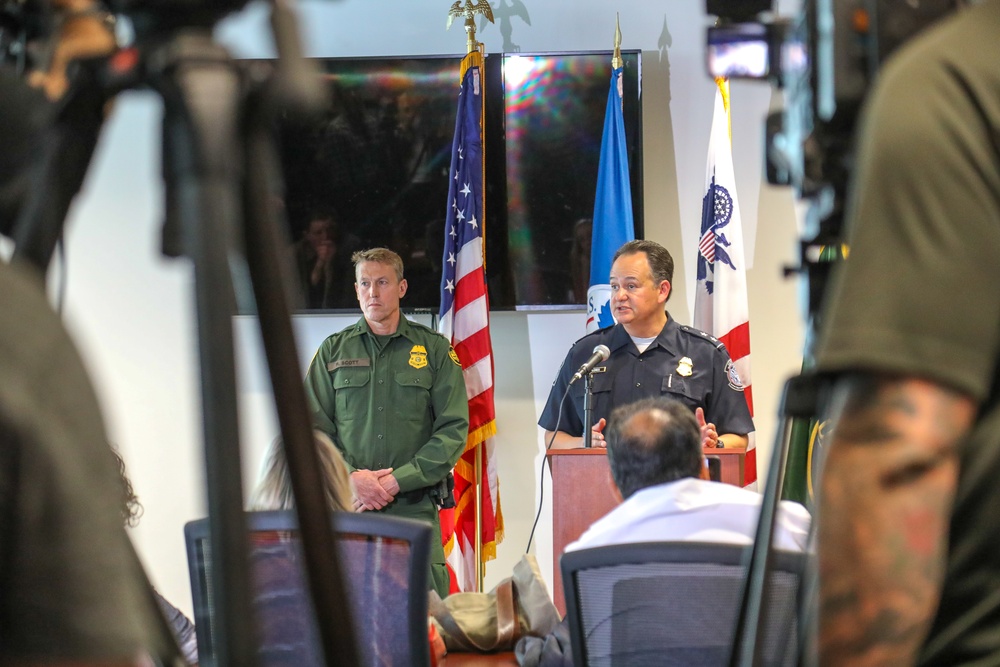 Joint CBP and DOD Briefing on CBP Operation Secure Line and Media Tour - San Ysidro, California