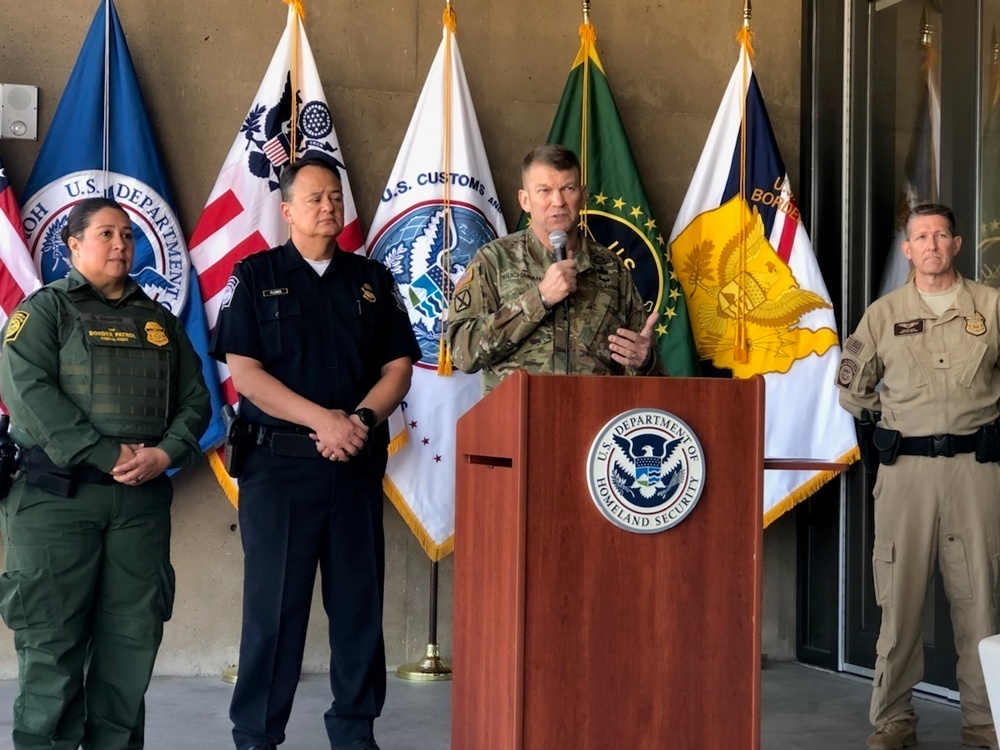 Combined Press Conference at Calexico POE