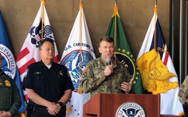 Combined Press Conference at Calexico POE