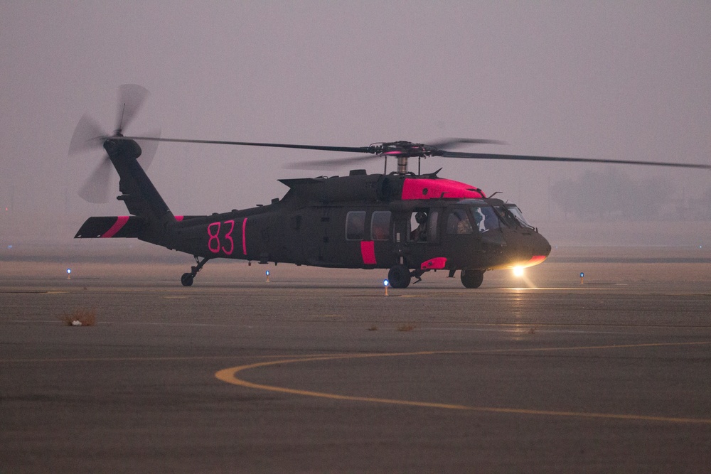 Cal Guard's newest helicopters head for Camp Fire